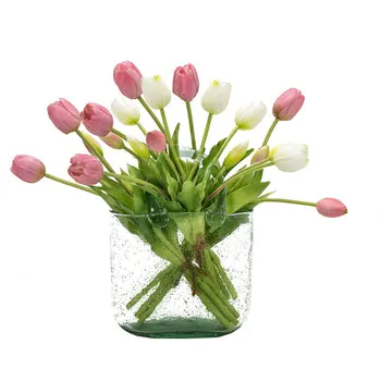 5vnt/puokštė Dirbtinės Tulpės Silikono Gėlių Puokštė Sodo Namų Dekoro Nekilnojamojo Touch Netikrą Tulpės Gėlių Vestuves Apdaila