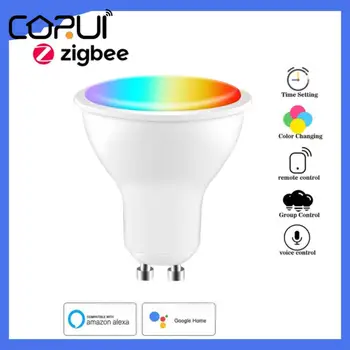 CORUI Zigbee/WiFi Tuya Smart Lemputė, Prožektorius Balso Kontrolės Muzikos Teisę Pritemdomi Šviesos RGB BMT, Alexa 