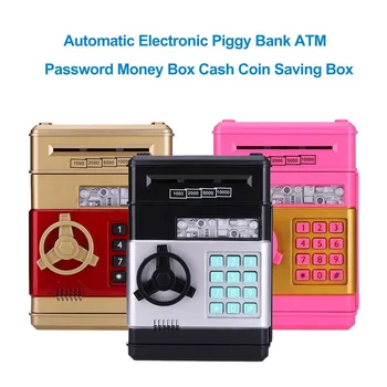 Elektroninių Piggy Bank ATM Slaptažodį taupyklė Pinigų Monetų Taupymo Dėžutė BANKOMATŲ Banko seifo Automatinė Deey Atveju sistema Pinigų Taupymo dėžutė