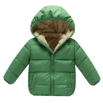 CUTEMOON berniukų paltai, žiemą šiltas, storos striukės su gobtuvu vaikams kietas viršutiniai drabužiai vaikams, medvilnės, vilnos aksomo, striukės