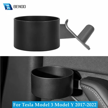 Už Tesla Modelis 3 Modelis Y 2017-2022 Automobilio Duris Puodelio Laikiklis Išsiplėtimo Įterpti Automobilių Butelis Durų Organizatorius su Padėkliukai