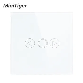 Smart Home ES Standarto 1 Gauja Blankesnė Šviesa Touch Sensorius Jungiklis Baltas Krištolo Stiklo plokštės Sienos lengvo Prisilietimo stiprumą