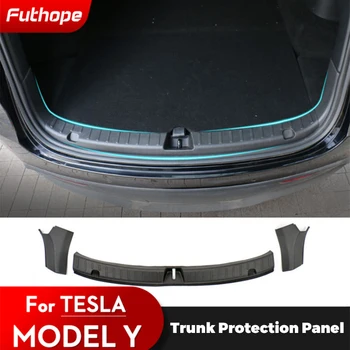 Futhope bagažo skyriaus Slenksčio Plokštė Padengti TPE Gumos apsaugos Tesla Model Y Riba Bamperis Apsaugai Anti-purvinas Trinkelėmis užkirsti Kelią Braižymo